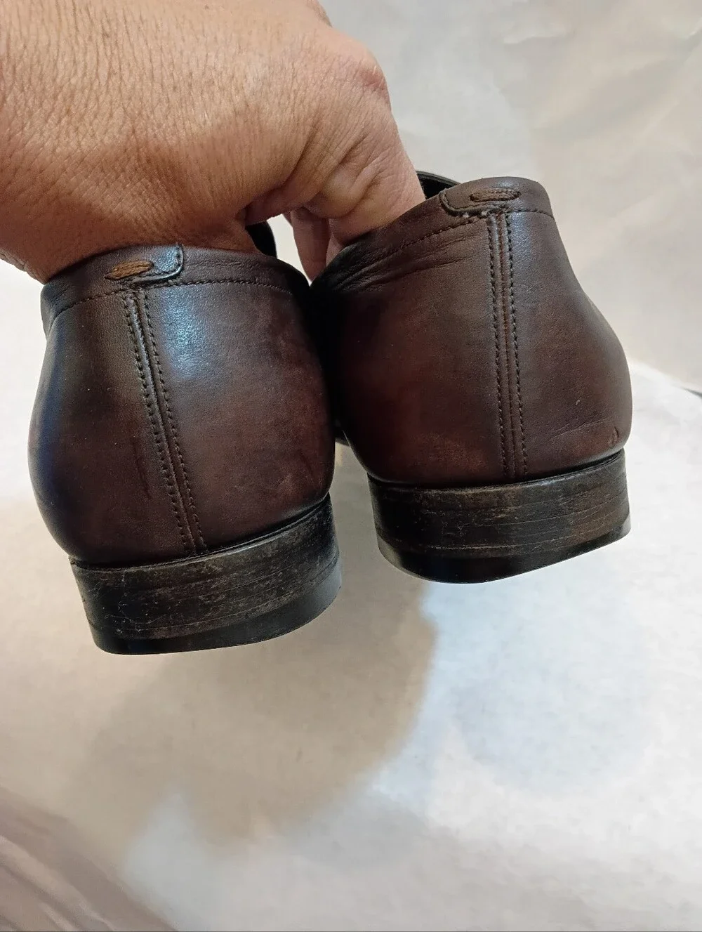 Brown Gucci loafers Croc Embossed UK 9.5 Us 10